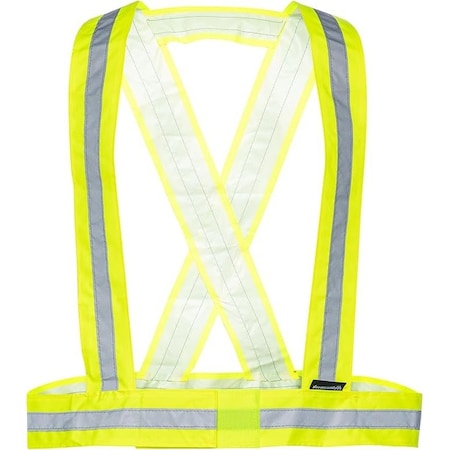 Northmon Safety Hi Vis Yellow Safety Strap Belt, 1'' Reflective Silver Tape NM-SS-YW